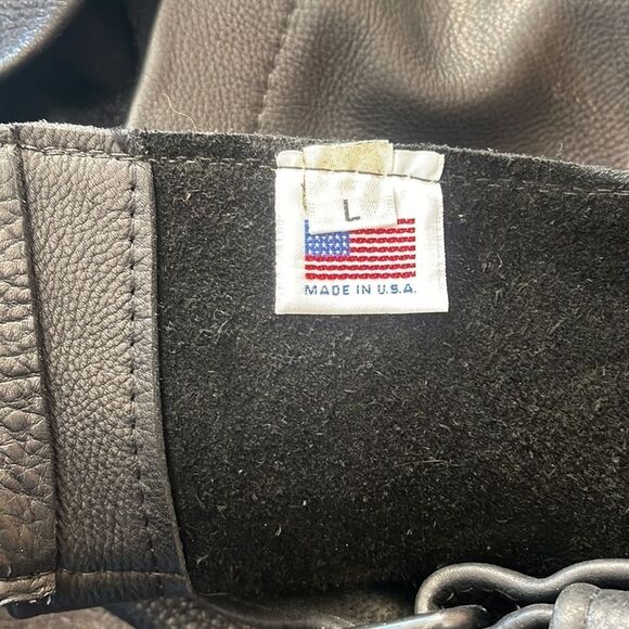 Women’s L Black Leather Motorcycle Chaps Heavy Duty Protection Pants - Picture 6 of 12